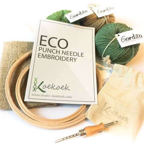 Ecological Punch Needle Kits For Beginners With Wooden Adjustable Punch