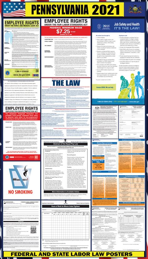 Insurance company of state of pa. 2021 Pennsylvania State and Federal Labor Law Poster - PA | LABORLAWHRSIGNS
