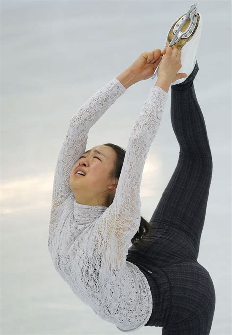 Mao Asada Of Japan Skates During A Practice Session At The Figure
