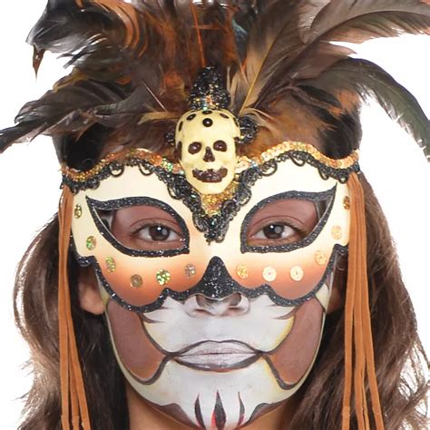 Witch Doctor Masquerade Mask 7 12in X 7in Party City