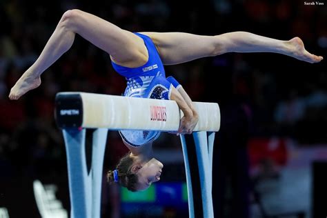 German Gymnast Sarah Voss On The Balance Beam Hottestfemaleathletes