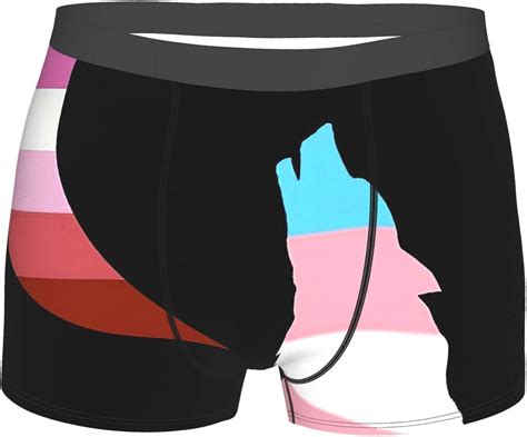 Amazon Com Transgender Flag Wolf Lesbian LGBT Pride Printed Briefs Men