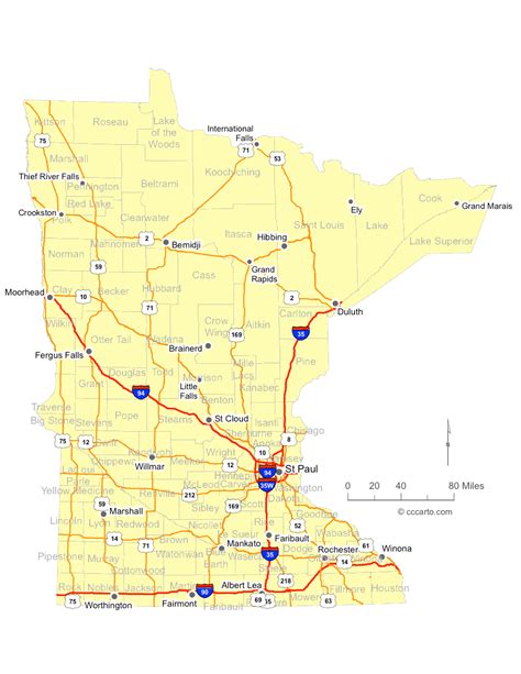 Minnesota Highway And Road Map China Map Tourist Destinations