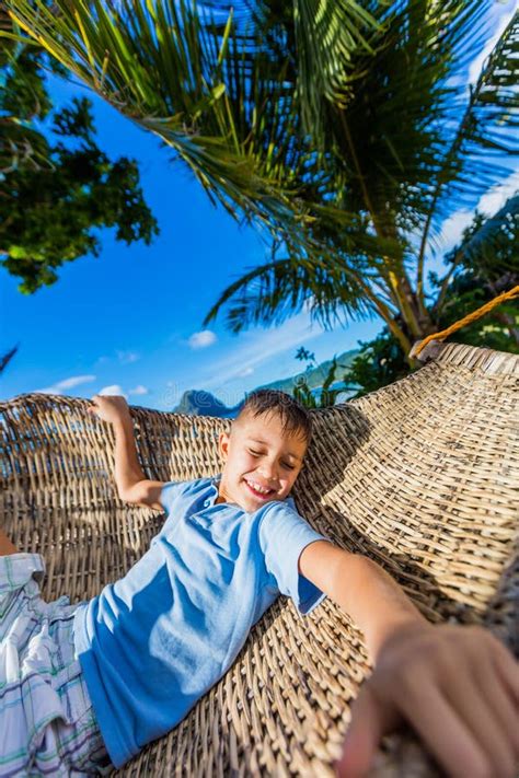 Boy Relaxing On A Beach Stock Photo Image Of Delight 69454230