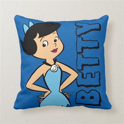 The Flintstones Betty Rubble Throw Pillow Zazzle Betty Rubble