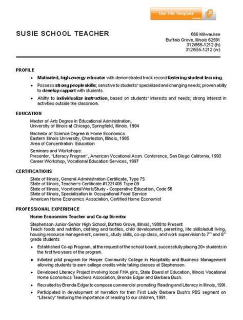 There are a lot of work post. Functional Resume Format for Teacher