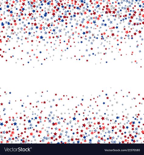 Stars Confetti In Red White And Blue Royalty Free Vector