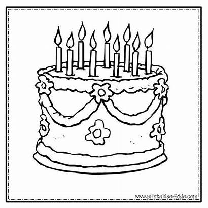 Cake Coloring Fancy Pages Birthday Nancy Printable