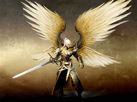 Download Biblical Angel With Armor Wallpaper