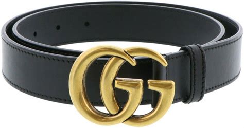 Gucci Womens Leather Belt With Double G Buckle Womens Leather Belt
