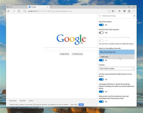 Windows 10 Change Default Search Engine From Bing To