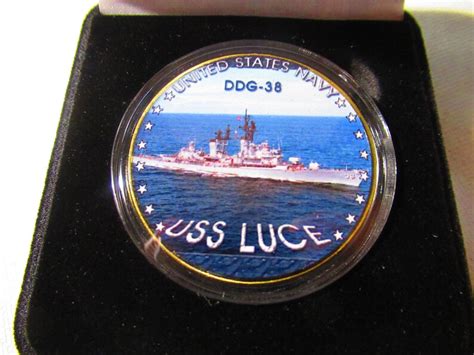 U S Navy Uss Luce Ddg 38 Challenge Coin Etsy