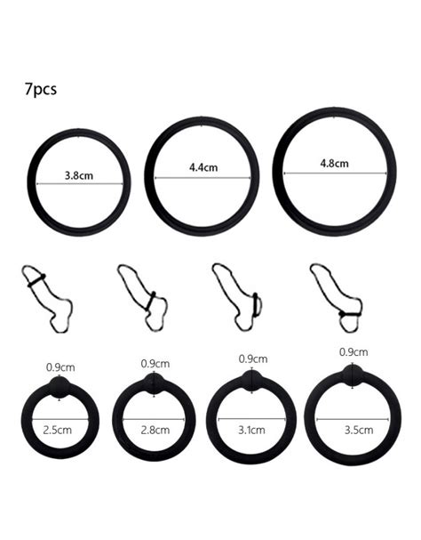 7 Ring Cock Ring For Men For Sex Soft Silicone Adult Ring Around Penis