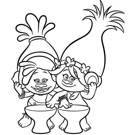 Trolls 2016 Para Pintar Dibujos Para Imprimir Y Colorear A Trolls