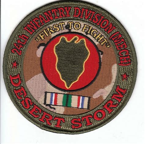 24th Infantry Division Desert Storm Patch Ebay