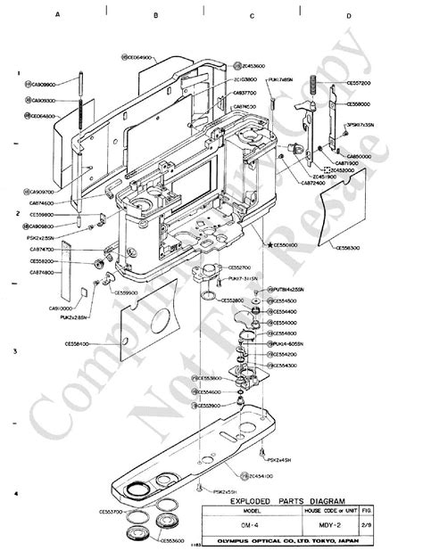 Olympus Om 4 Exploded Parts Diagram Service Manual Download Schematics