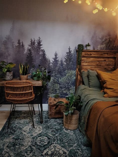 Forest In The Mist Mural Removable Wallpaper Self Adhesive Etsy Uk