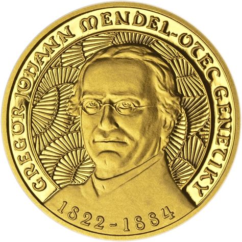 Cena Johan Gregor Mendel Zlato Proof 39950 Kč