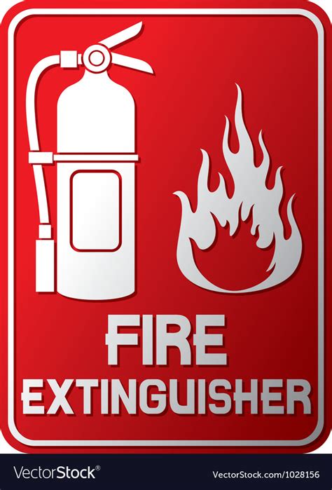 Fire Extinguisher Sign Royalty Free Vector Image