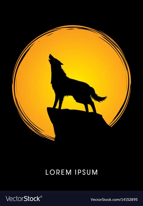 Wolf Howling Royalty Free Vector Image Vectorstock