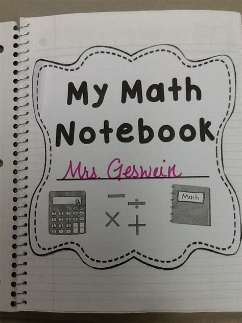 Mrs Math Geek Interactive Math Notebook