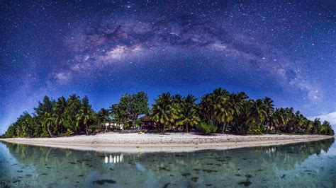 Wallpaper Night Galaxy Reflection Sky Beach Milky Way Island