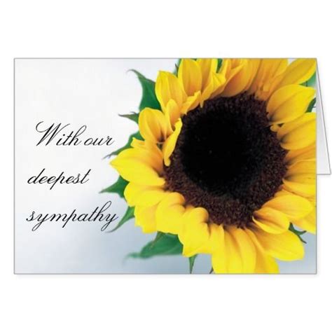 Sunflower Condolence Card In 2021 Condolence Card