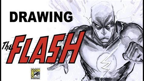 Draw a rectangle & a line. Drawing The Flash (with Freddie Williams II) - YouTube