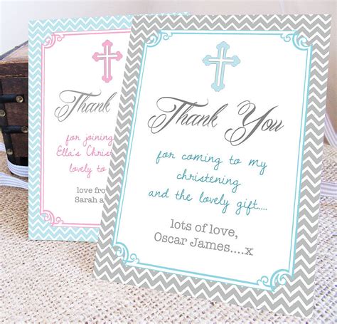 The best option for you to pick up is the juvale thank you cards for multiple different designs that are perfect for any occasion. personalised christening 'thank you' card by precious little plum | notonthehighstreet.com