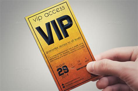 Golden Style Vip Pass Card By Tzochko Graphicriver