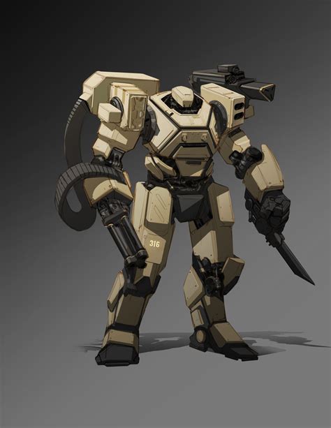 Art Of Tom Zhao Robots Concept Sci Fi Armor Robot Art