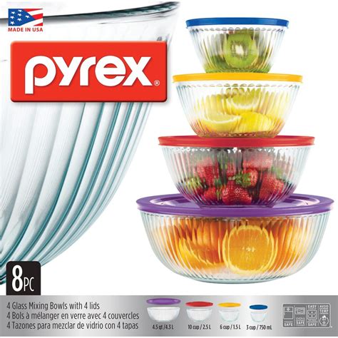 Pyrex Sculptured Mixing Bowl 8 Piece Set Big W Mixing Bowls Pyrex