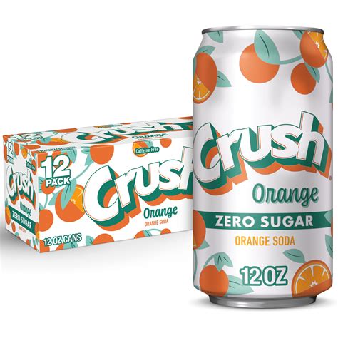 Crush Zero Sugar Orange Soda 12 Fl Oz Cans 12 Pack
