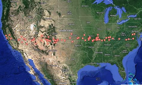 Map Of United States 37th Parallel Direct Map