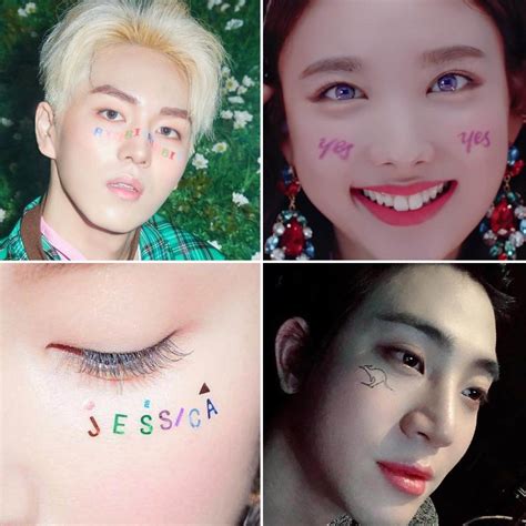 colorful graphic makeup doesn t need to be limited to your lids and lips in 2018 kpop stars
