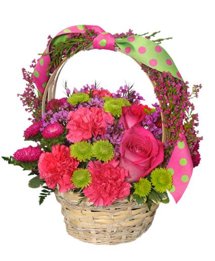 Spring Fever Basket Arrangement Spring Flowers Flower Shop Network