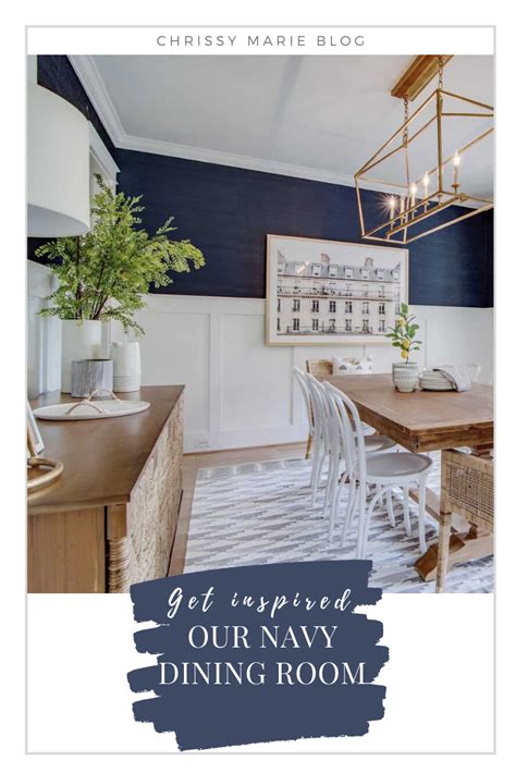 Our Navy Blue Dining Room With Our Budget Farmhouse Table Serena And