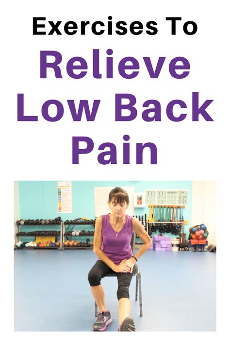 Easy Low Back Pain Relief With A Chair Fitness With Cindy