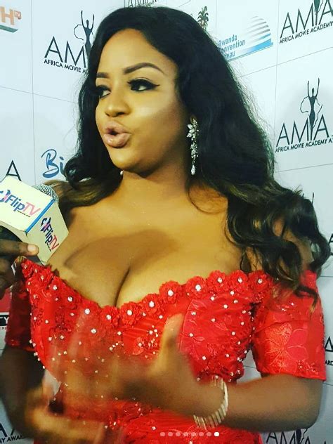 Sexy Looking Funke Adesiyan Goes Seductive With Mr Ibu On Amaa 2017 Red