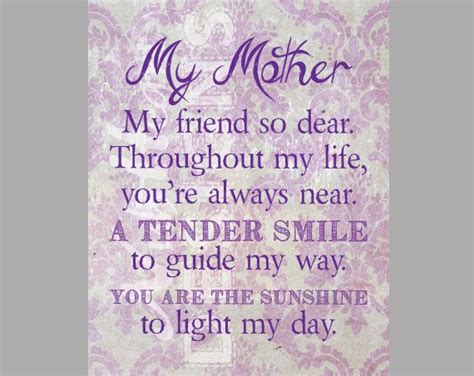 My Mother My Friend So Dear Mothers Day Poem Printable 500 Via