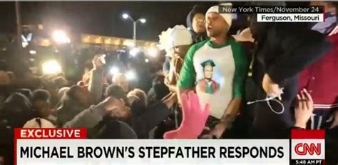 Michael Browns Stepfather Sorry For Outburst In Ferguson Protests Police Magazine