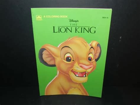 Disney The Lion King 1994 Golden Coloring Book 3834 16 Vintage Free