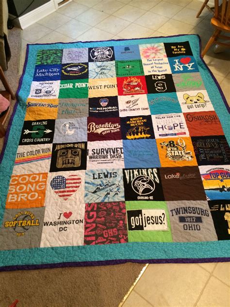 Best unique gift ideas in 2021 curated by gift experts. Made this t-shirt memory quilt for my daughter as a gift ...