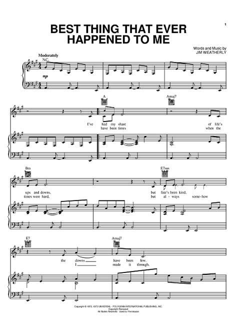 best thing that ever happened to me sheet music by gladys knight and the pips sweet surrender