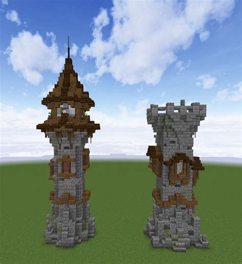 Two Medieval Tower Designs Minecraftbuilds Minecraft Castle