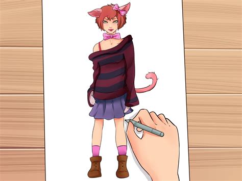 Another free animals for beginners step by step drawing video tutorial. How to Draw Cat Girls: 8 Steps (with Pictures) - wikiHow