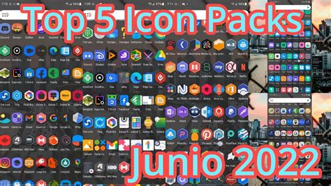Top 5 Icon Packs Junio 2022 Youtube
