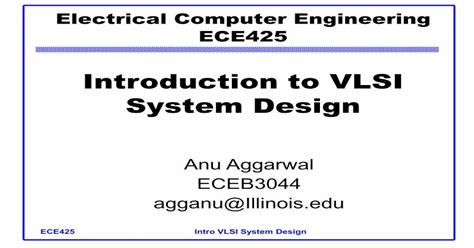 Introduction To Vlsi System Design · Ece425 Intro Vlsi System Design