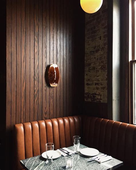 Leather Banquette And Beadboard Decor Restaurant Booth Seating