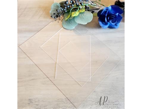 Blank Acrylic Sign Clear Acrylic Sheet Blanks DIY Wedding Etsy